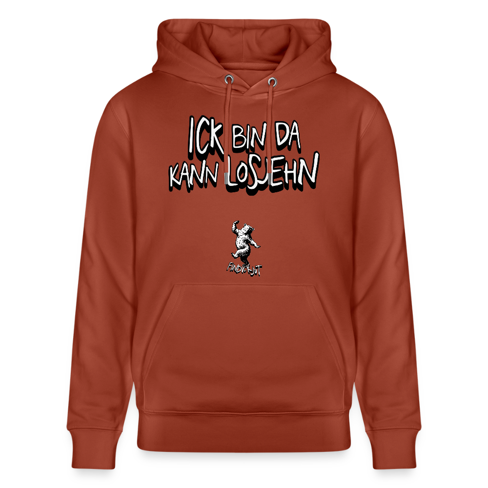 ICK BIN DA-Unisex Bio-Hoodie - Terrakotta