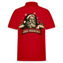 JIBT NÜSCHT zu Weihnachten-Unisex Bio-Poloshirt backprint - Rot