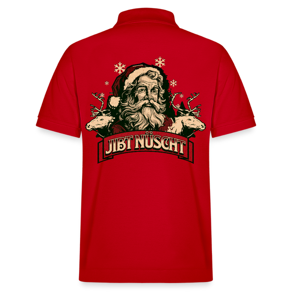 JIBT NÜSCHT zu Weihnachten-Unisex Bio-Poloshirt backprint - Rot