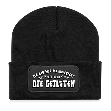 Berliner Spruch-ICK HAB MIR HIER MA UMJEKIEKT,WIR SIND DIE GEILSTEN-Beanie - Schwarz