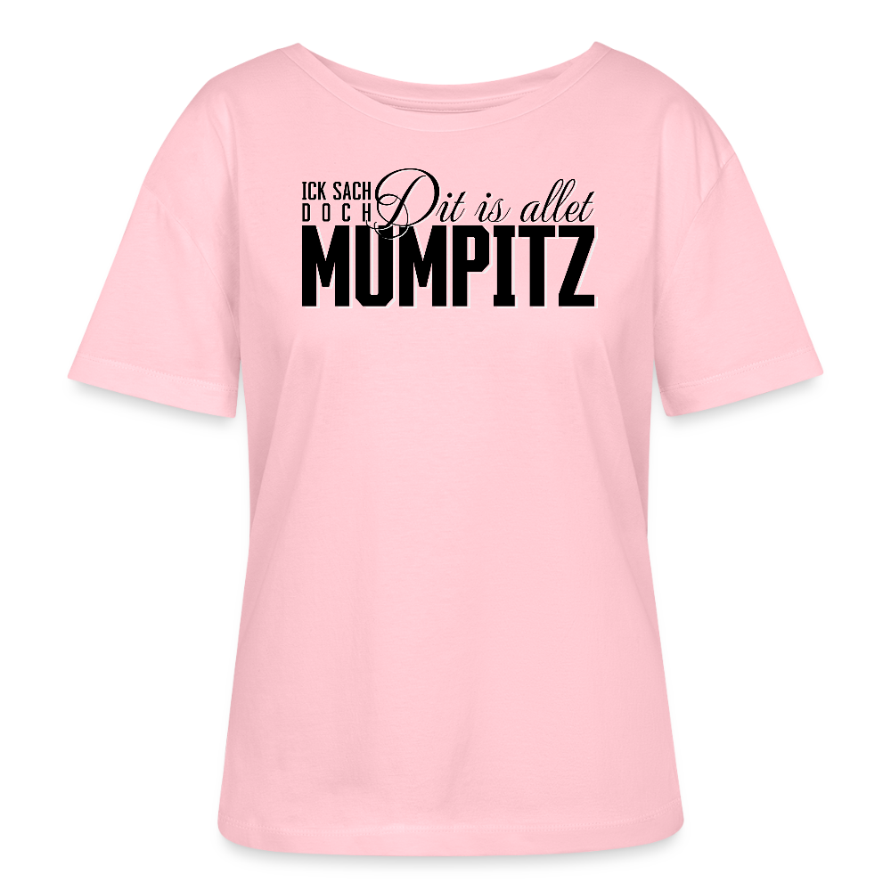 MUMPITZ-Rundhals Frauen Bio-T-Shirt mit Berliner Schnauze - Hellrosa