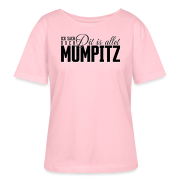 MUMPITZ-Rundhals Frauen Bio-T-Shirt mit Berliner Schnauze - Hellrosa