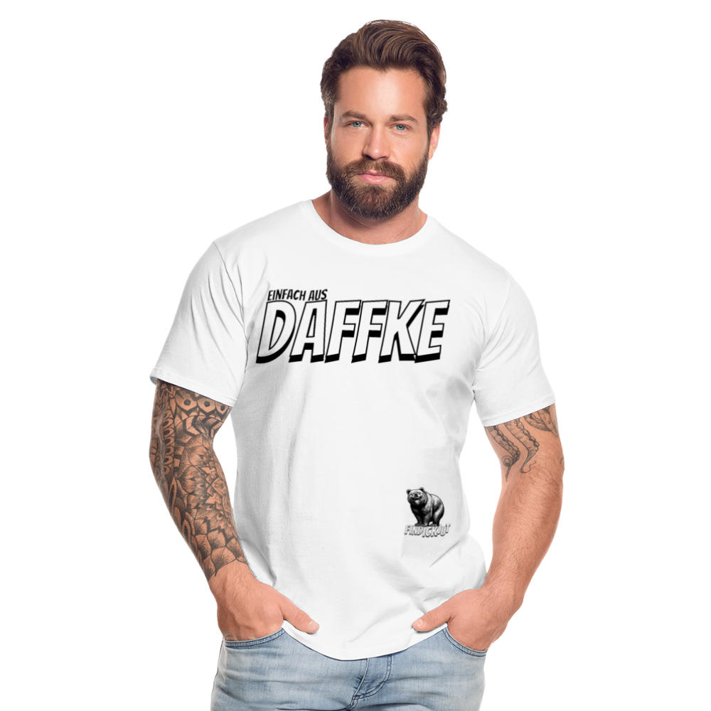 AUS DAFFKE-Männer Premium Bio T-Shirt - Weiß