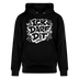 weisser Print im Cartoon-Style-ICK DARF DIT-Unisex Bio-Hoodie mit Berliner Spruch - Schwarz