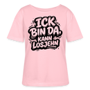Berlin Shirt-BIN DA, KANN LOSJEHN-Rundhals Frauen Bio-T-Shirt - Hellrosa