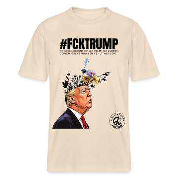 #FCKTRUMP-Relaxed Fit Unisex Bio-T-Shirt - Weißgrau