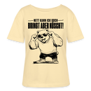 Berliner Bär auf Rundhals Frauen Bio-T-Shirt- mit Berliner Spruch-NETT KANN ICK OOCH - Creme