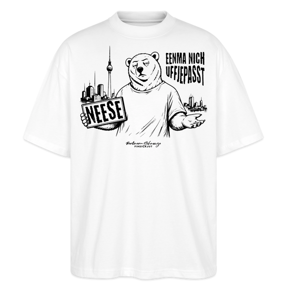 Berlin Souvenir mit Spruch-NEESE-Oversized Unisex Bio T-Shirt - Weiß