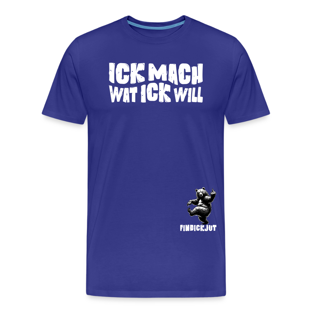 ICK MACH WAT ICK WILL-Männer Premium Bio T-Shirt - Königsblau