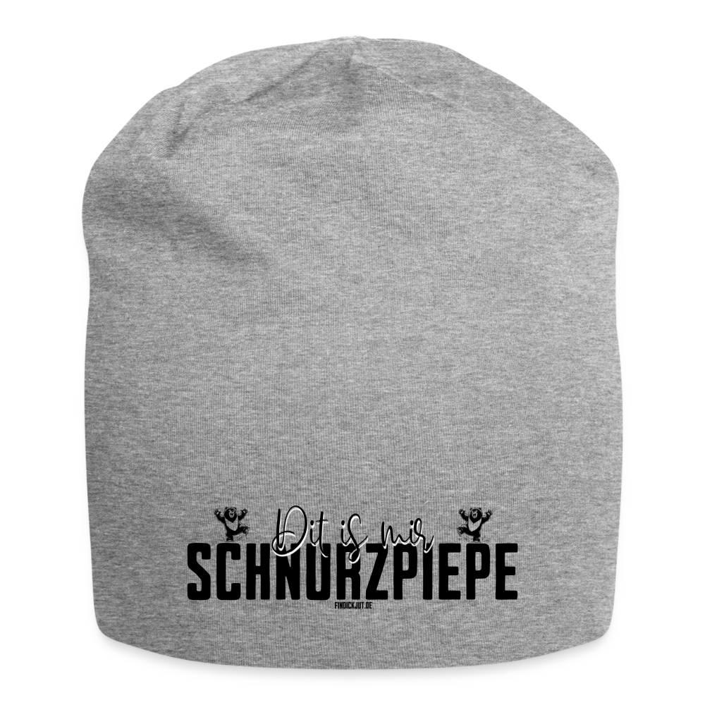 SCHNURZPIEPE - Jersey-Beanie - Grau meliert