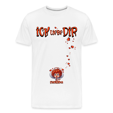 ICK LIEBE DIR-Männer Premium Bio T-Shirt - Weiß