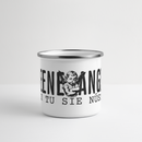 KEENE ANGST ICK TU SIE NÜSCHT -  Emaille-Tasse - Weiß