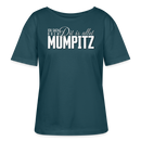 MUMPITZ-Rundhals Frauen Bio-T-Shirt mit Berliner Schnauze - Dunkles Petrol