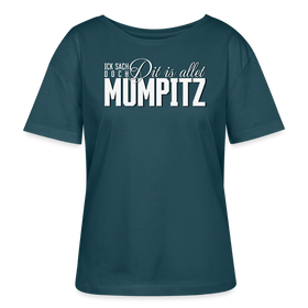 MUMPITZ-Rundhals Frauen Bio-T-Shirt mit Berliner Schnauze - Dunkles Petrol