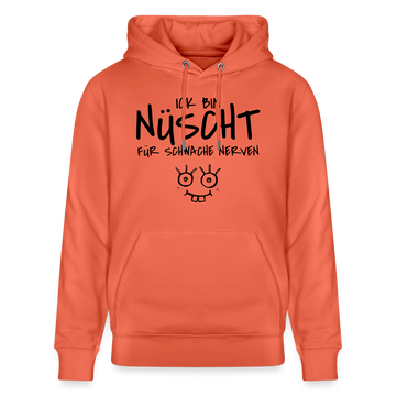 ICK BIN NÜSCHT FÜR SCHWACHE NERVEN-Unisex Bio-Hoodie - Hellrot