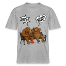 Berliner Bär mit berliner Schnauze-WATN?NÜSCHT- RELAXED FIT Unisex Organic T-Shirt - Grau meliert