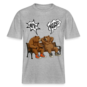 Berliner Bär mit berliner Schnauze-WATN?NÜSCHT- RELAXED FIT Unisex Organic T-Shirt - Grau meliert