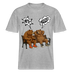 Berliner Bär mit berliner Schnauze-WATN?NÜSCHT- RELAXED FIT Unisex Organic T-Shirt - Grau meliert