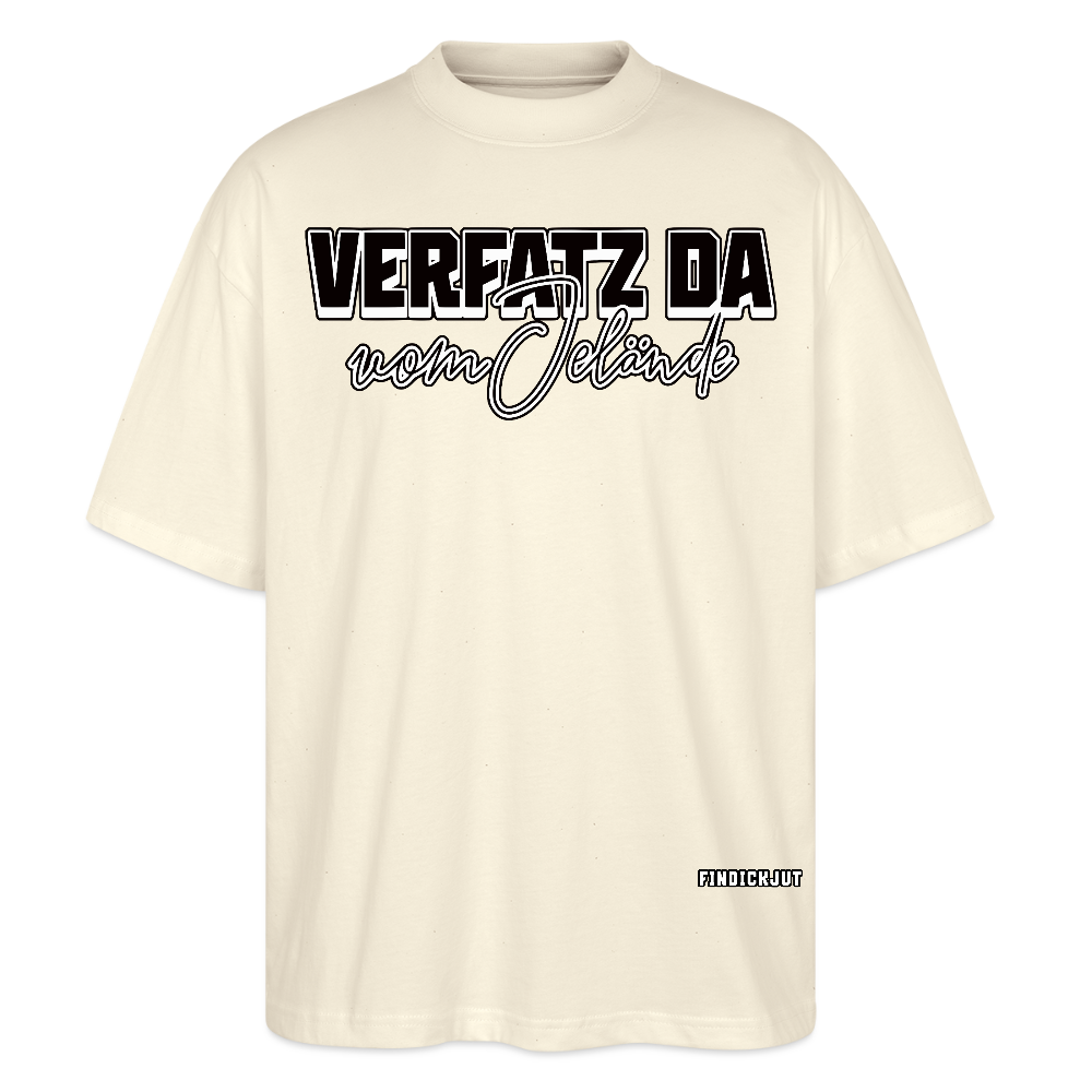 VERFATZ DA VOM JELÄNDE-Oversized Unisex Bio T-Shirt - Weißgrau