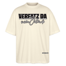VERFATZ DA VOM JELÄNDE-Oversized Unisex Bio T-Shirt - Weißgrau