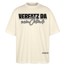 VERFATZ DA VOM JELÄNDE-Oversized Unisex Bio T-Shirt - Weißgrau