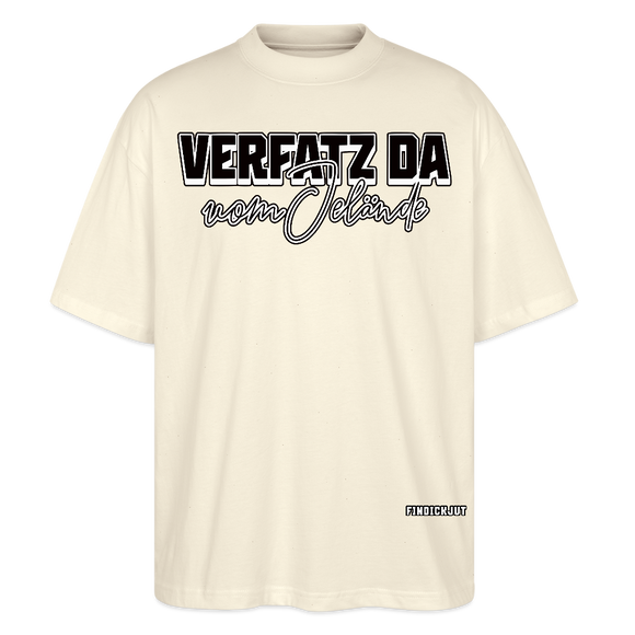 VERFATZ DA VOM JELÄNDE-Oversized Unisex Bio T-Shirt - Weißgrau