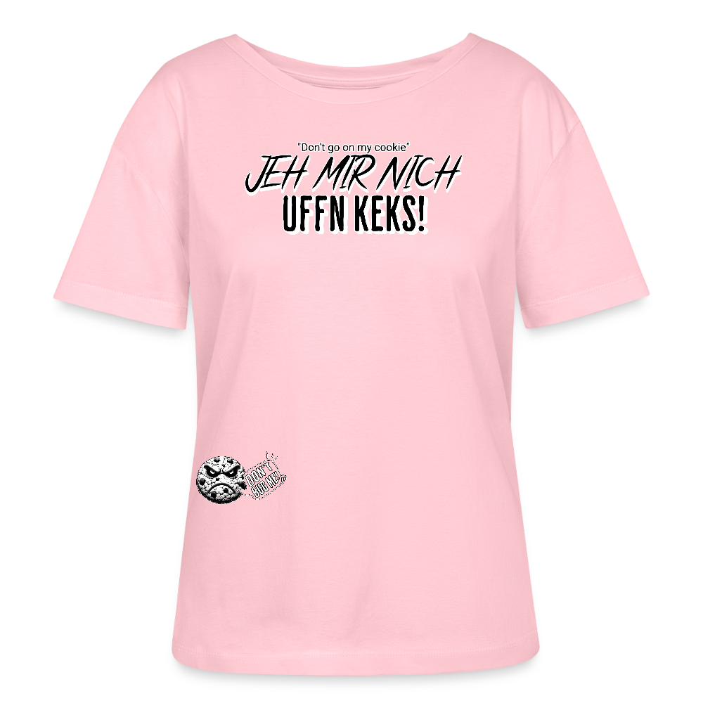JEH MIR NICH UFFN KEKS-Rundhals Frauen Bio-T-Shirt - Hellrosa