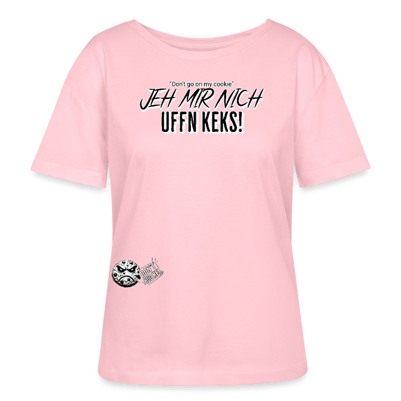 JEH MIR NICH UFFN KEKS-Rundhals Frauen Bio-T-Shirt - Hellrosa