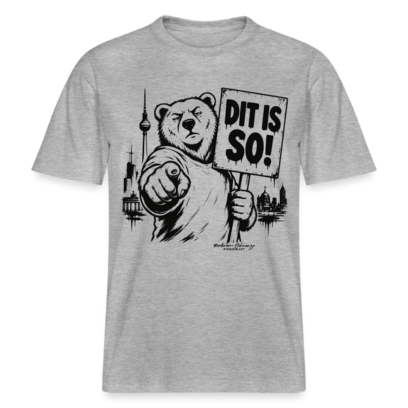 Berlin Souvenir Shirt-DIT IS SO!-RELAXED FIT Unisex Organic T-Shirt - Grau meliert