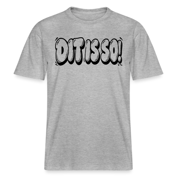 Berlin Shirt-DIT IS SO!-RELAXED FIT Unisex Organic T-Shirt mit Berliner Schnauze - Grau meliert