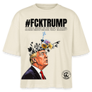 #FCKTRUMP-Frauen Boxy Bio-T-Shirt - Weißgrau