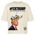 #FCKTRUMP-Frauen Boxy Bio-T-Shirt - Weißgrau