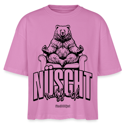 BERLIN SHIRT mit Schnauze-NÜSCHT2025-Frauen Boxy Bio-T-Shirt - Pink