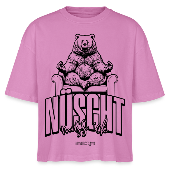 BERLIN SHIRT mit Schnauze-NÜSCHT2025-Frauen Boxy Bio-T-Shirt - Pink
