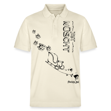 Weihnachten in Berlin 2025-JIBT NÜSCHT-Unisex Bio-Poloshirt - Weißgrau