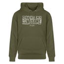 Berliner Spruch-ICK WUNDER MIR-Unisex Bio-Hoodie - Khaki Grün