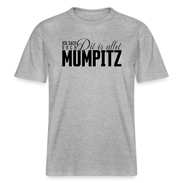MUMPITZ-Relaxed Fit Unisex Bio-T-Shirt - Grau meliert