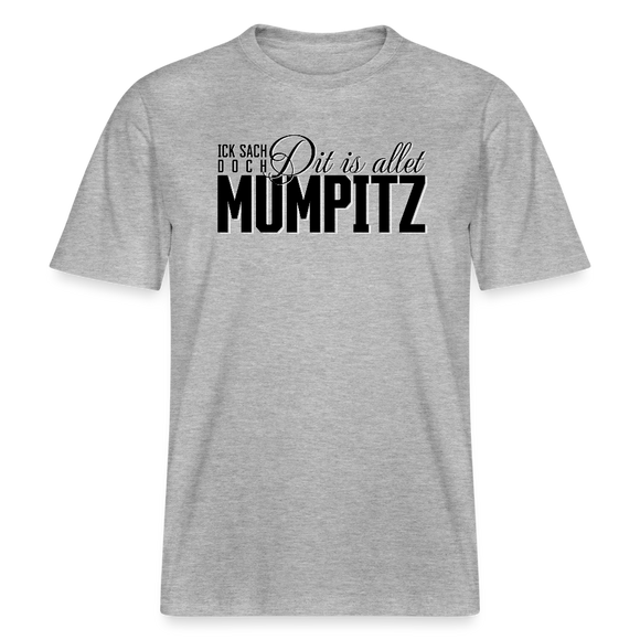 MUMPITZ-Relaxed Fit Unisex Bio-T-Shirt - Grau meliert