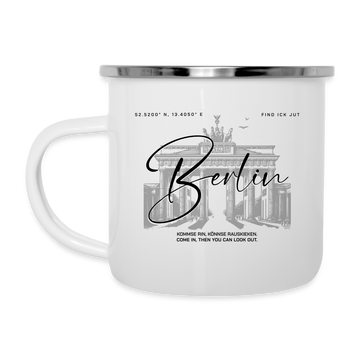 BERLIN-Emaille-Tasse - Weiß