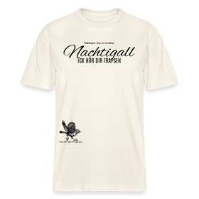 NACHTIGALL ICK HÖR DIR TRAPSEN-Relaxed Fit Unisex Bio-T-Shirt - Weißgrau