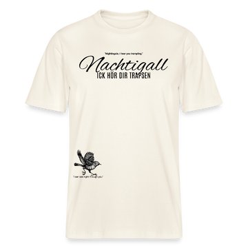 NACHTIGALL ICK HÖR DIR TRAPSEN-Relaxed Fit Unisex Bio-T-Shirt - Weißgrau
