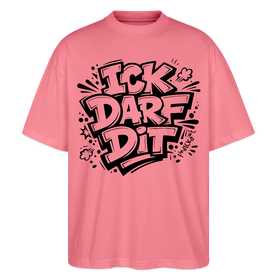 Berlin Shirt-ICK DARF DIT-Oversized Unisex Bio T-Shirt - Pink 