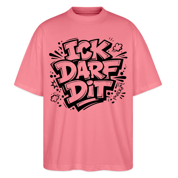 Berlin Shirt-ICK DARF DIT-Oversized Unisex Bio T-Shirt - Pink 