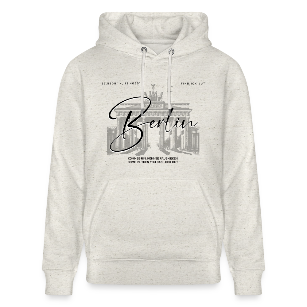 BERLIN-Unisex Bio-Hoodie - Beige meliert