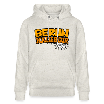 BERLIN ICK LIEB DIR - Unisex Bio-Hoodie - Beige meliert