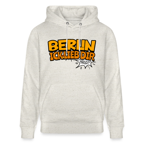 BERLIN ICK LIEB DIR - Unisex Bio-Hoodie - Beige meliert