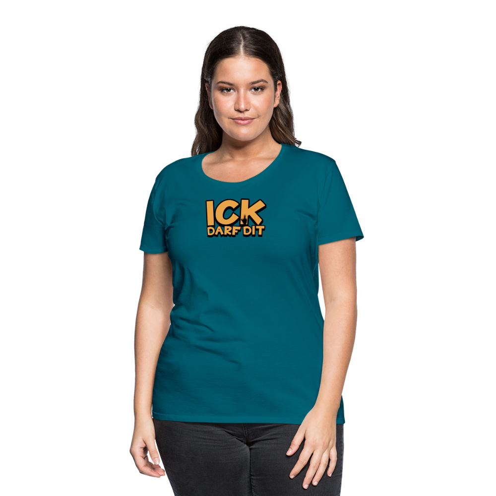 ICK DARF DIT - Frauen Premium T-Shirt - Divablau