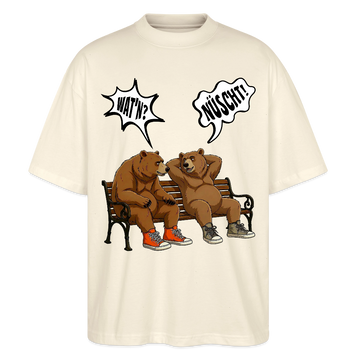 Berliner Bär Shirt mit Berliner Schnauze-WATN? NÜSCHT-Oversized Unisex Bio T-Shirt - Natur