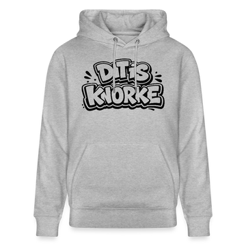 DIT IS KNORKE-Unisex Bio-Hoodie mit echt Berliner Schnauze - Grau meliert