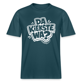 Berlin Shirt mit Spruch-DA KIEKSTE WA- RELAXED FIT Unisex Bio T-Shirt - Dunkles Petrol